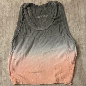 Katie J NYC Gray and Pink Ombre Tank Top